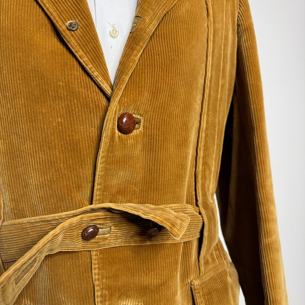 Norfolk 70s Vintage Alfred of New‎ York Corduroy Belted Blazer Jacket Spain - Picture 2 of 11